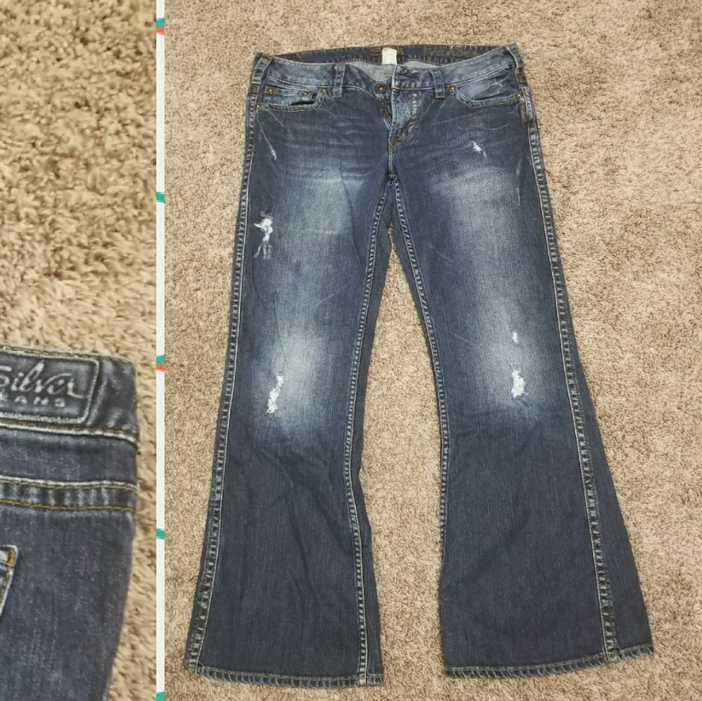 Silvers Frances distressed drk wash 32/31